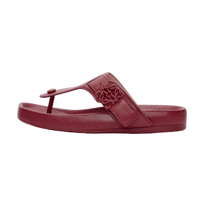 (W) LOEWE Anagram Leather Flat Sandal 'Red Fashion'