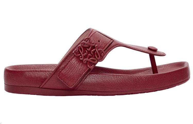 (W) LOEWE Anagram Leather Flat Sandal 'Red Fashion' 圖 2