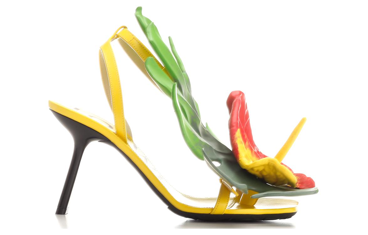 Order (W) LOEWE Anagram Kulit Heels Gesper Slide 'Acacia Yellow' L814465X55-8802
