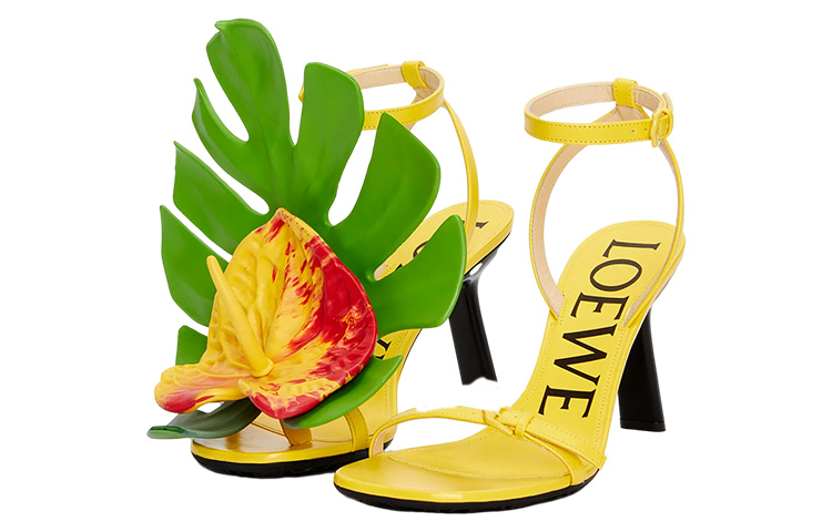 Lookbook (W) LOEWE Anagram Kulit Heels Gesper Slide 'Acacia Yellow' L814465X55-8802