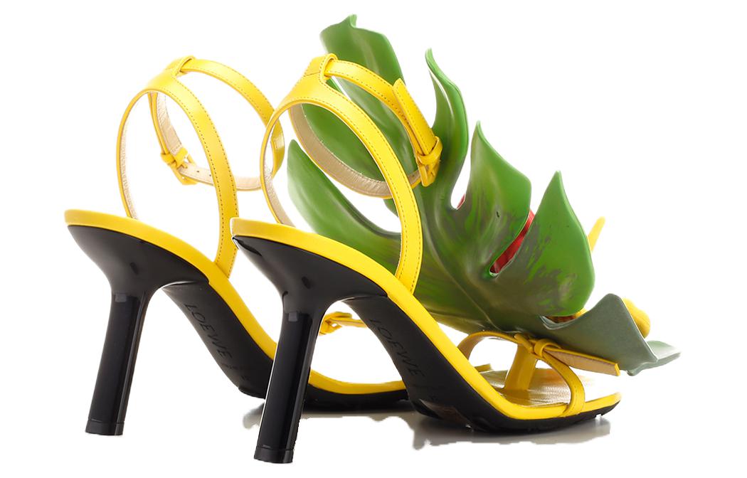 Purchase (W) LOEWE Anagram Kulit Heels Gesper Slide 'Acacia Yellow' L814465X55-8802