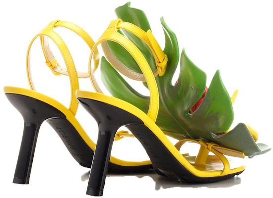 (W) LOEWE Anagram Kulit Heels Gesper Slide 'Acacia Yellow' L814465X55-8802 Purchase (W) LOEWE Anagram Kulit Heels Gesper Slide 'Acacia Yellow' L814465X55-8802