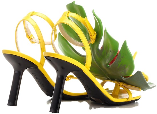 (W) LOEWE Anagram Kulit Hak Tinggi Gesper Slide 'Acacia Kuning' L814465X55-8802 Purchase (W) LOEWE Anagram Kulit Hak Tinggi Gesper Slide 'Acacia Kuning' L814465X55-8802