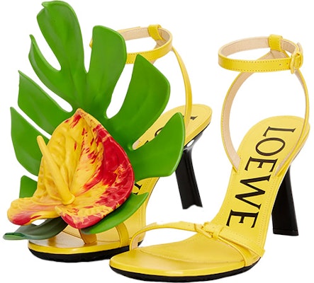 (W) LOEWE Anagram Kulit Heels Gesper Slide 'Acacia Yellow' L814465X55-8802 Order (W) LOEWE Anagram Kulit Heels Gesper Slide 'Acacia Yellow' L814465X55-8802