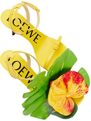 (W) LOEWE Anagram Kulit Heels Gesper Slide 'Acacia Yellow' L814465X55-8802 Lookbook (W) LOEWE Anagram Kulit Heels Gesper Slide 'Acacia Yellow' L814465X55-8802