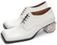 Order (W) LOEWE Anagram Zapatos de Cuero con Tacón Escultural Blanco L815S02X12-2100