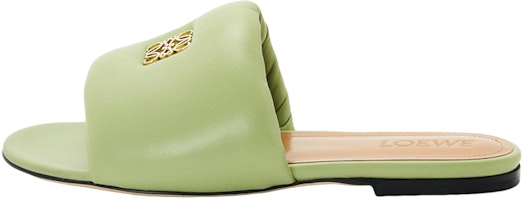 (Women) LOEWE Anagram Leather Logo Flat Sandal 'Light Green' L815379X70-4320 (Women) LOEWE Anagram Leather Logo Flat Sandal 'Light Green' L815379X70-4320