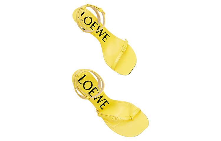 Lookbook (W) 로에베 아나그램 에나멜 버클 힐 샌들 '아카시아 옐로우' L814465X58-8802