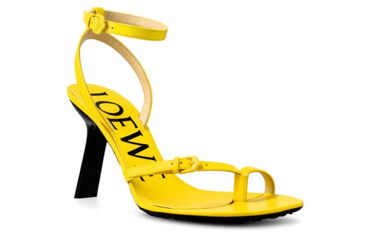 Shop (W) 로에베 아나그램 에나멜 버클 힐 샌들 '아카시아 옐로우' L814465X58-8802