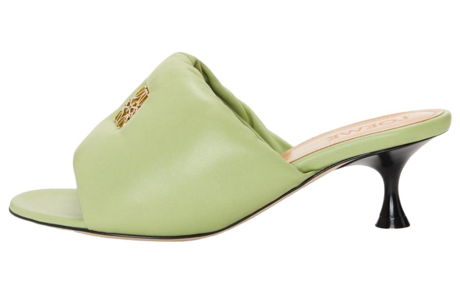 (Women) LOEWE Anagram Leather Stiletto Slide 'Green Fashion' L815379X72-4320
