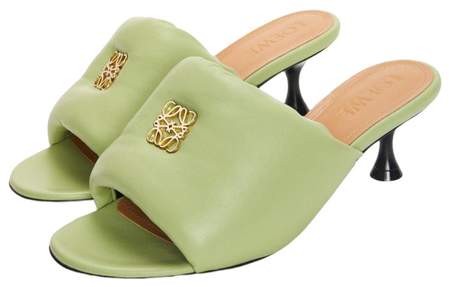 Lookbook (W) LOEWE Anagrama Tacón de Aguja de Cuero 'Moda Verde' L815379X72-4320