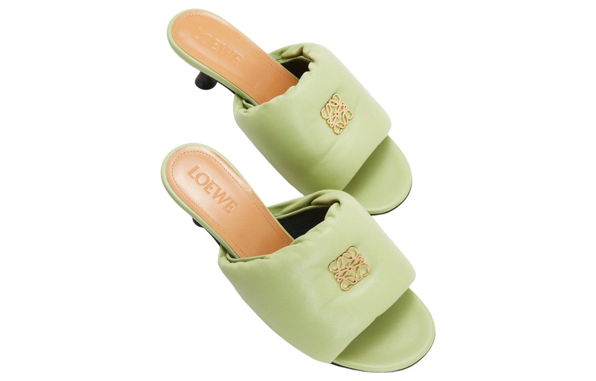 Shop (W) LOEWE Anagrama Tacón de Aguja de Cuero 'Moda Verde' L815379X72-4320