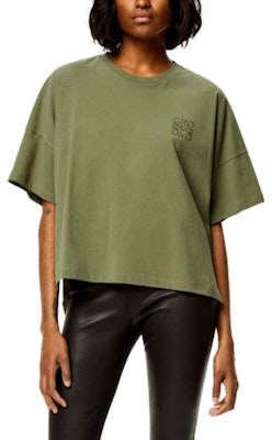 (W) Camiseta Crop Verde Salvia LOEWE con Logo Anagrama Bordado. S359341XA4-4380 Shop (W) Camiseta Crop Verde Salvia LOEWE con Logo Anagrama Bordado. S359341XA4-4380