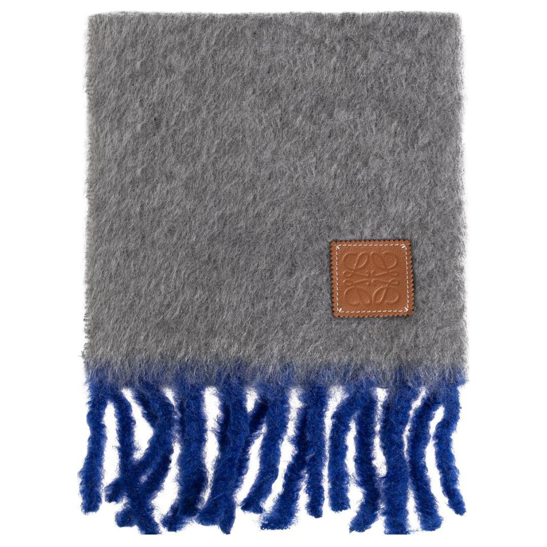 Order (Women) LOEWE Anagram Logo Mohair Knit Scarf Women’s Grey. F811257XA2