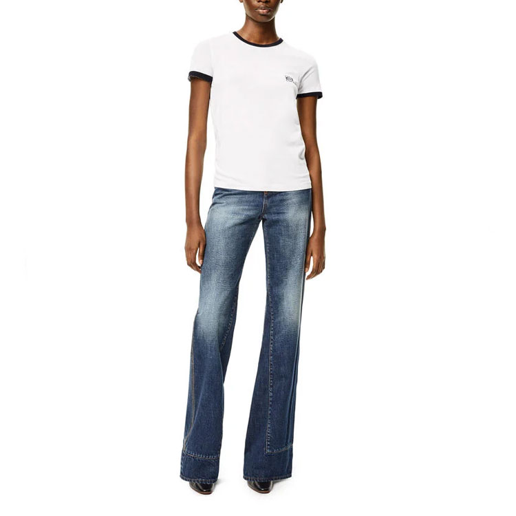 Lookbook (W) LOEWE Anagram標誌印花純棉短袖T恤 FW22 白色T恤 S359Y22X28-2100