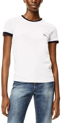 (W) LOEWE Anagram標誌印花純棉短袖T恤 FW22 白色T恤 S359Y22X28-2100 Shop (W) LOEWE Anagram標誌印花純棉短袖T恤 FW22 白色T恤 S359Y22X28-2100