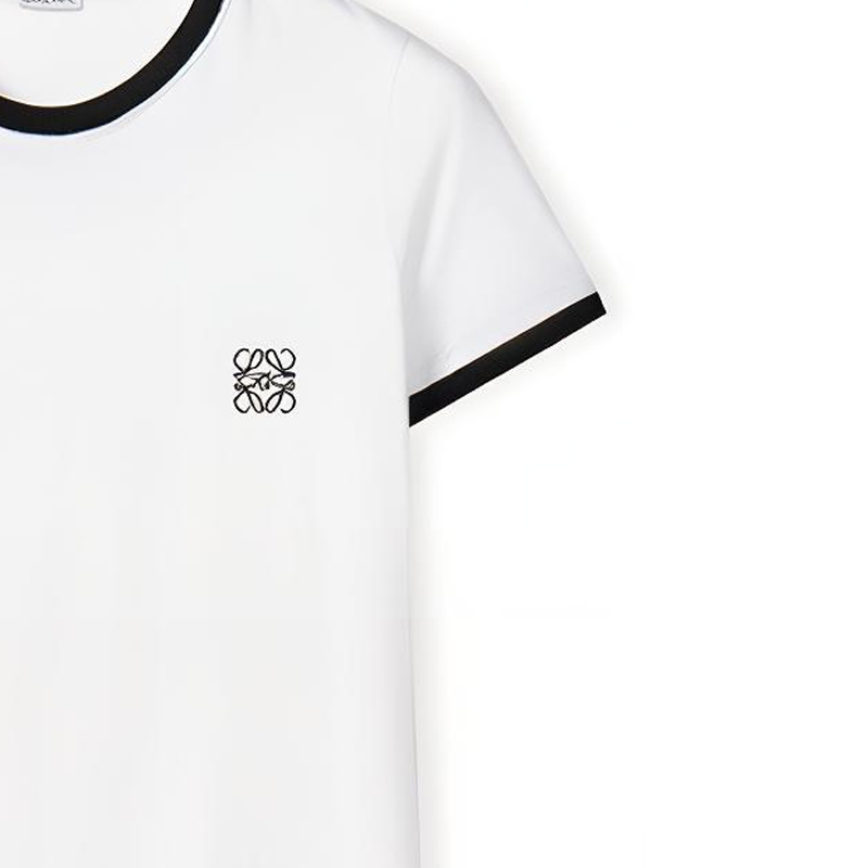 Sizing (W) LOEWE Anagram標誌印花純棉短袖T恤 FW22 白色T恤 S359Y22X28-2100