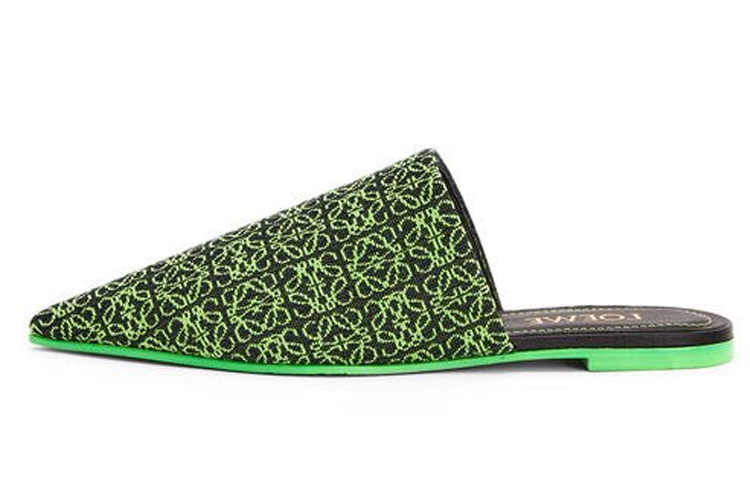 (Women) LOEWE Anagram Pointed Toe Flat 'Green' L815291X16-1687