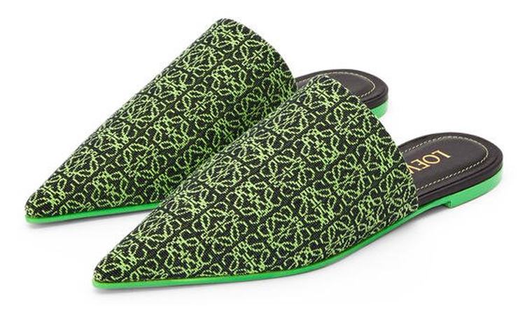 Order (W) LOEWE Anagram Kasut Runcing Flat 'Hijau' L815291X16-1687