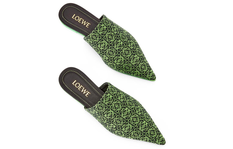 Lookbook (W) LOEWE Anagram Kasut Runcing Flat 'Hijau' L815291X16-1687