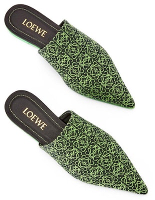 (Women) LOEWE Anagram Pointed Toe Flat 'Green' L815291X16-1687 Lookbook (Women) LOEWE Anagram Pointed Toe Flat 'Green' L815291X16-1687