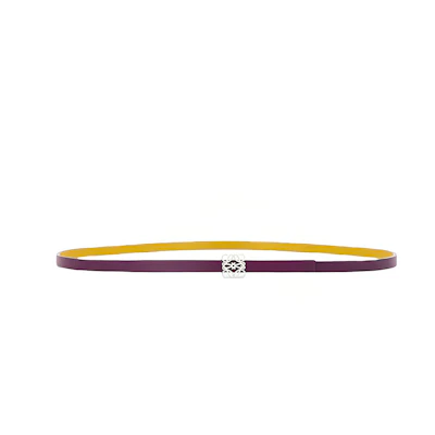 (Women) LOEWE Anagram Purple Leather Belt Women’s 0.8cm Wide. E619244X19-7054
