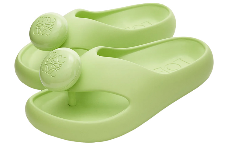 Lookbook (Women) LOEWE Anagram Rubber Platform 'Green Fashion Flip-Flop' L616S03X02-4800