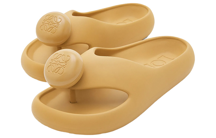 (W) LOEWE Anagram Rubber Platform Flip-Flop 'Beige' 圖 3
