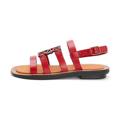 (W) LOEWE Anagram Sandal 'Red Leather'