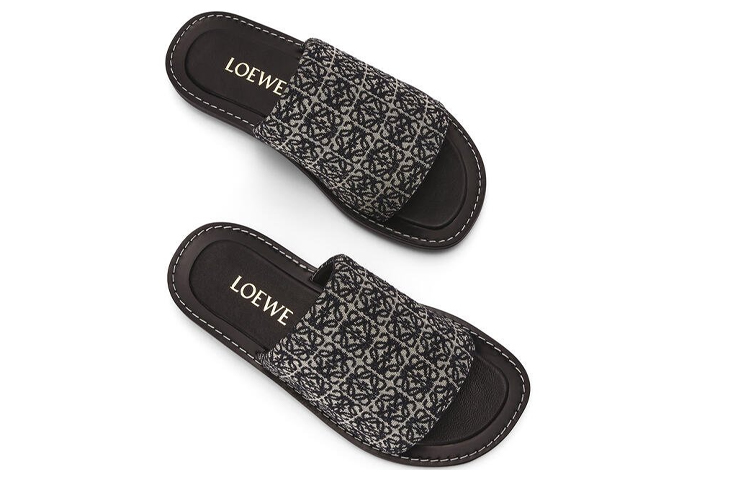 (W) LOEWE Anagram Slipper 'Black Fashion Calfskin' 圖 3
