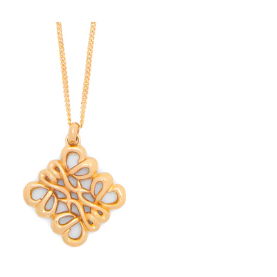 (Women) LOEWE Anagram Small 925 Silver Pendant Necklace for Women. J821241X18