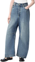 Lookbook (Women) LOEWE Anagram SS25 Logo Patch Wide-Leg Jeans - Blue. S359Y11XCM-6395