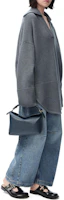 Purchase (Women) LOEWE Anagram SS25 Logo Patch Wide-Leg Jeans - Blue. S359Y11XCM-6395