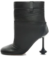 (Women) LOEWE Ankle Boot 'Black Lambskin Square Toe' L815286X20-1100 (Women) LOEWE Ankle Boot 'Black Lambskin Square Toe' L815286X20-1100
