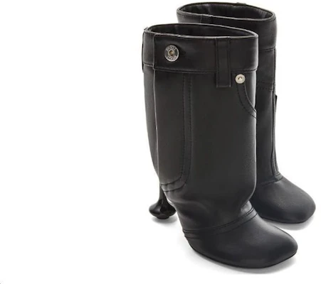 (W) LOEWE Botín 'Punta Cuadrada de Piel de Cordero Negra' L815286X20-1100 Lookbook (W) LOEWE Botín 'Punta Cuadrada de Piel de Cordero Negra' L815286X20-1100
