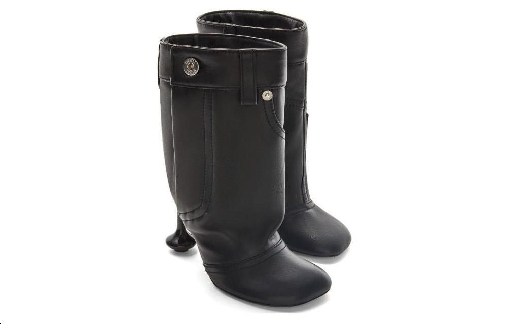 (W) LOEWE Ankle Boot 'Black Lambskin Square Toe' 圖 3