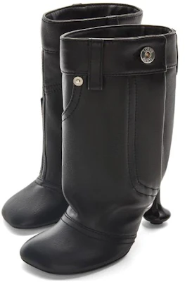 (W) LOEWE Botín 'Punta Cuadrada de Piel de Cordero Negra' L815286X20-1100 Shop (W) LOEWE Botín 'Punta Cuadrada de Piel de Cordero Negra' L815286X20-1100