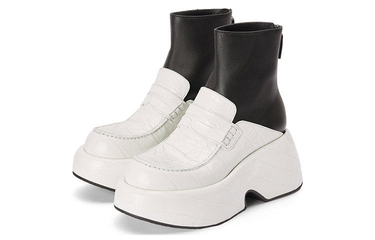 (W) LOEWE Ankle Boot 'Fashionable White Leather' 圖 3