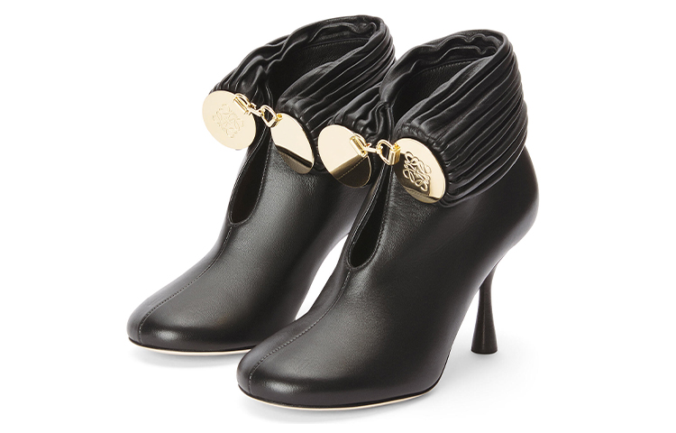 (W) LOEWE Ankle Boot 'Simple Fashion Black Leather' 圖 3