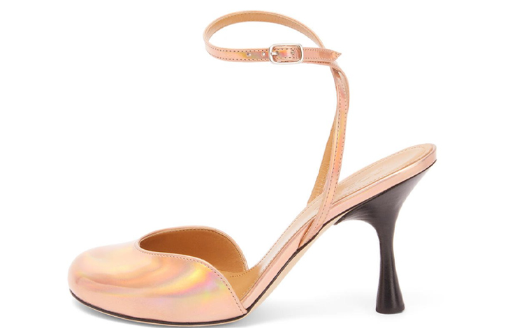 (W) LOEWE Ankle Strap High Heel Sandals 'Rose Gold'