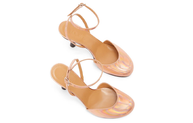 (W) LOEWE Ankle Strap High Heel Sandals 'Rose Gold' 圖 4