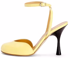 Buy LOEWE 小牛皮腳踝帶高跟涼鞋 女式 黃色