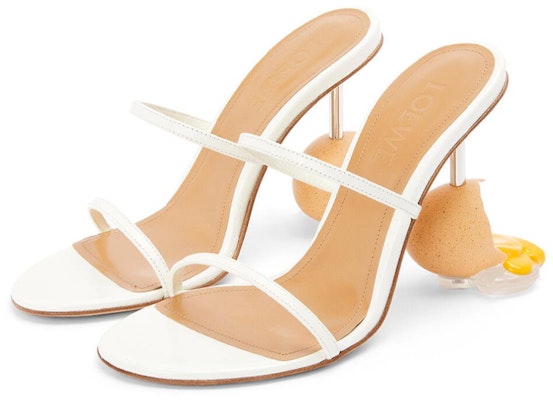 (Women) LOEWE Ankle Strap High Heels 'White Goat Leather' L814465X21-2099 Order (Women) LOEWE Ankle Strap High Heels 'White Goat Leather' L814465X21-2099