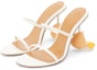 Order (W) LOEWE Tacones Altos con Correa al Tobillo 'Cuero de Cabra Blanco' L814465X21-2099