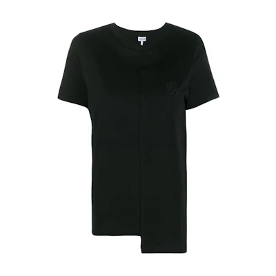 (Women) LOEWE Asymmetric Design Solid Color SS20 T-Shirt Black S6299062CR-1100