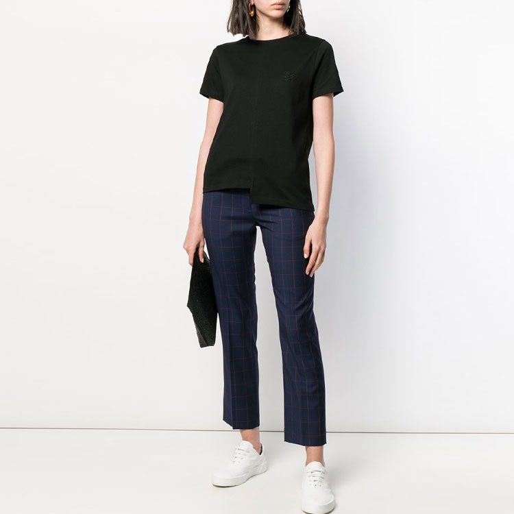 (Women) LOEWE Asymmetric Design Solid Color SS20  T-Shirt Black S6299062CR-1100 圖 3