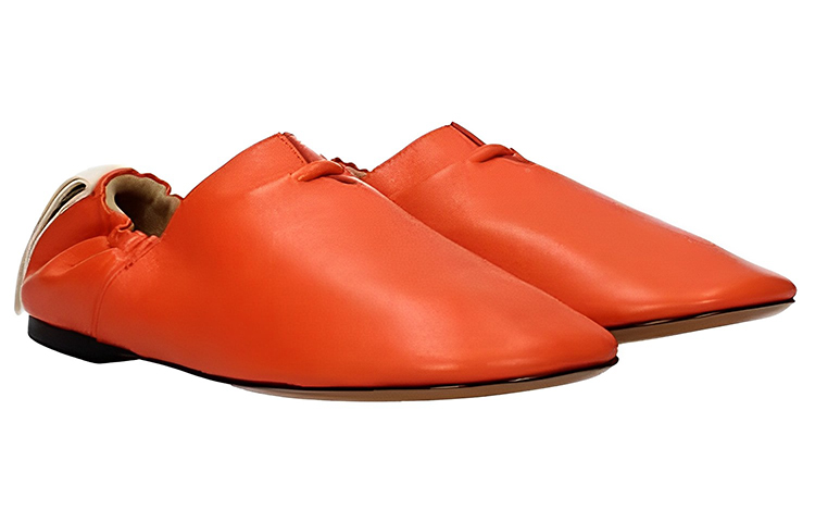 (W) LOEWE Ballet Flat 'Orange Leather' 圖 2