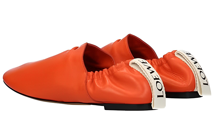 (W) LOEWE Ballet Flat 'Orange Leather' 圖 4