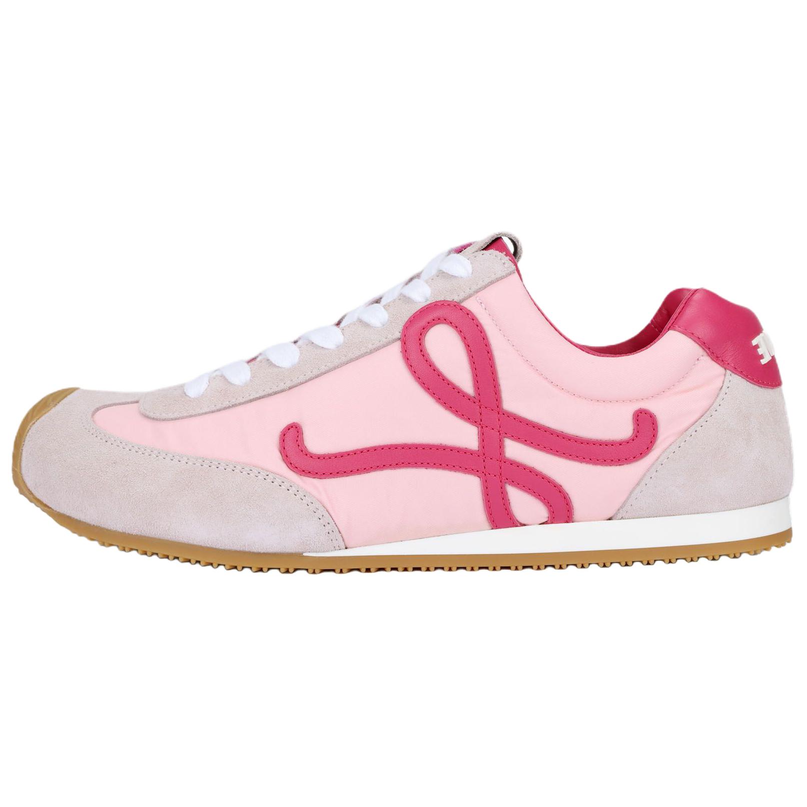 (Women) LOEWE Ballet Runner 2.0 Pink Anagram Leather Low-Top Casual Lifestyle Shoes Women LBR2282X14-5064