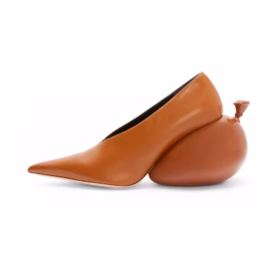 (W) LOEWE Balloon High Heels 'Brown Sculpted Heel'